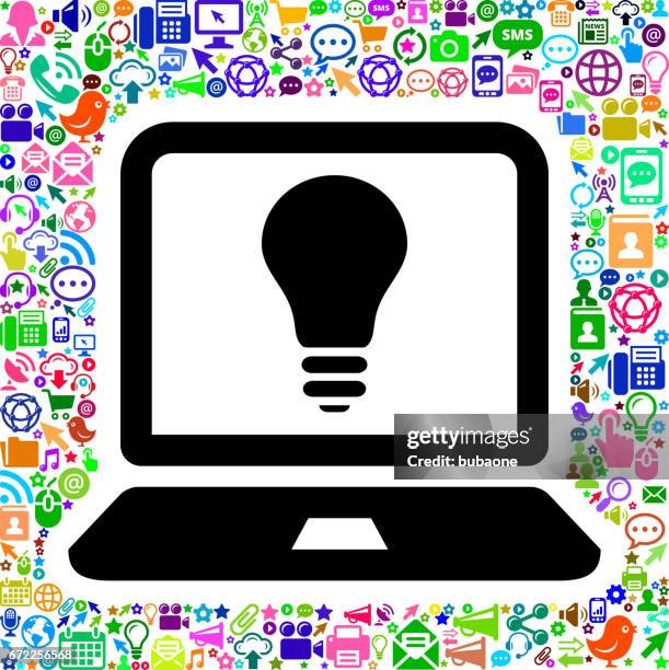 laptop technology web vector background pattern - laptop bright background stock illustrations