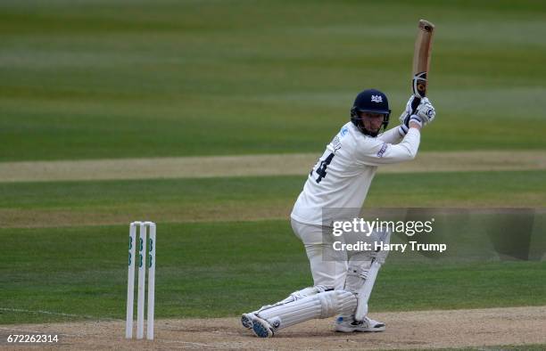 Liam Norwell of Gloucestershire bats during the Specsavers County Championship Division Two match between Gloucestershire and Durham at The...