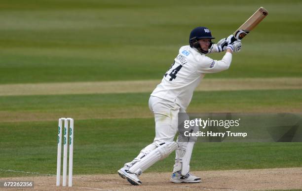 Liam Norwell of Gloucestershire bats during the Specsavers County Championship Division Two match between Gloucestershire and Durham at The...