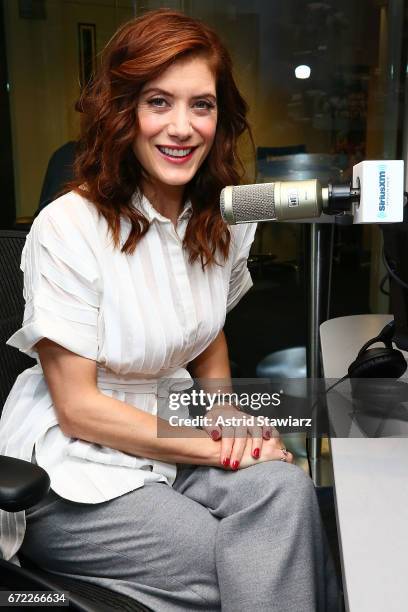 Actress Kate Walsh visits the SiriusXM Studios on April 24, 2017 in New York City.