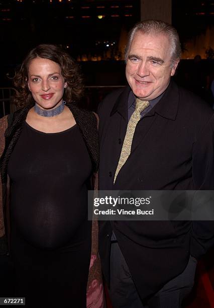 Actor Brian Cox and wife Nicole attend the premiere of the film "The Affair of the Necklace" November 20, 2001 in Los Angeles, CA.