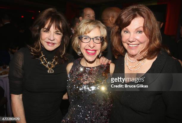 Stockard Channing, Jackie Hoffman and Marsha Mason pose at the opening night after party for the new musical "Charlie and The Chocolate Factory" on...