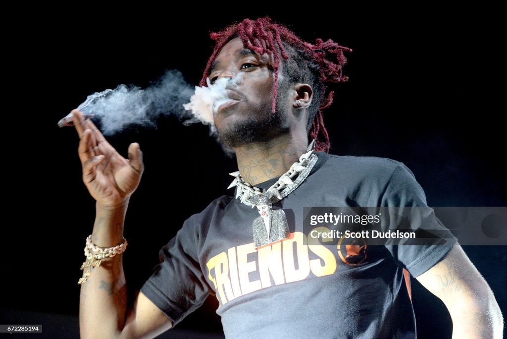 420 Rapper Rapper Lil Uzi Vert performs onstage during the Smokers Club 420 ...