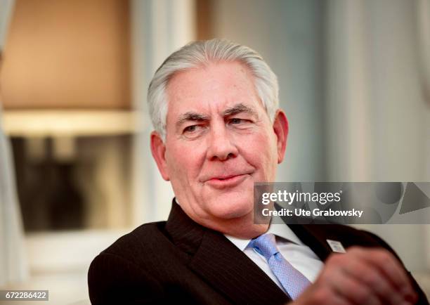 Bonn, Germany Portrait of Rex Wayne Tillerson, Foreign Minister of the United States of America, in the Villa Hammerschmidt on the sidelines of the...