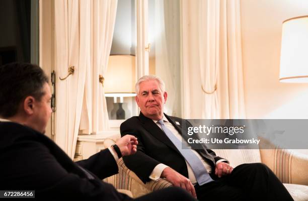 Bonn, Germany Sigmar Gabriel, SPD, Vice Chancellor and Federal Foreign Minister meets the Foreign Minister of the United States of America, Rex Wayne...