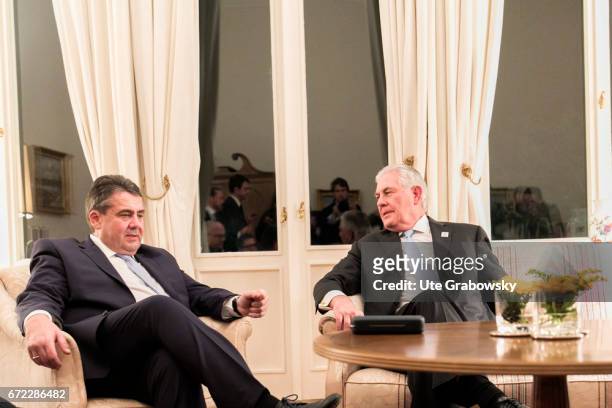Bonn, Germany Sigmar Gabriel, SPD, Vice Chancellor and Federal Foreign Minister meets the Foreign Minister of the United States of America, Rex Wayne...