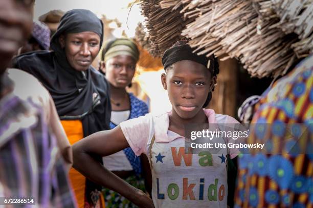 Dano, Burkina Faso Women in Africa. Young girl in a village near Dano on February 27, 2017 in Dano, Burkina Faso.