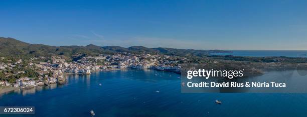 cadaqués from the air - escena no urbana stock-fotos und bilder