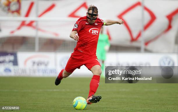 Toni Wachsmuth of Zwickau during the Third League match between FSV Zwickau and Fortuna Koeln on April 23, 2017 at Stadion Zwickau in Zwickau,...