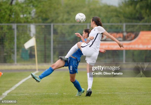 Francesca Imprezzabile of Italy women's U16 competes women's U16 during the 2nd Female Tournament 'Delle Nazioni' match between Italy U16 and France...