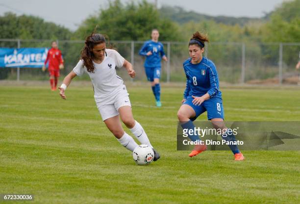 Marta Morreale of Italy women's U16 competes during the 2nd Female Tournament 'Delle Nazioni' match between Italy U16 and France U16 at stadio...