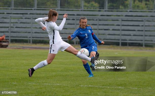 Paola Boglioni of Italy women's U16 competes during the 2nd Female Tournament 'Delle Nazioni' match between Italy U16 and France U16 at stadio...