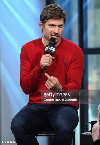 Nikolaj Coster-Waldau attends the Build Series to discuss his new Netflix film 'Small Crimes' at Build Studio on April 24, 2017 in New York City.