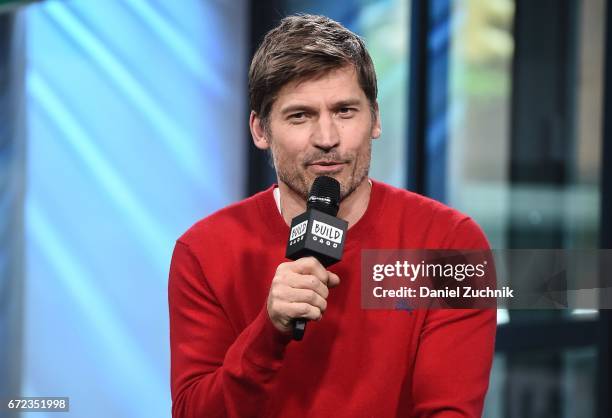 Nikolaj Coster-Waldau attends the Build Series to discuss his new Netflix film 'Small Crimes' at Build Studio on April 24, 2017 in New York City.