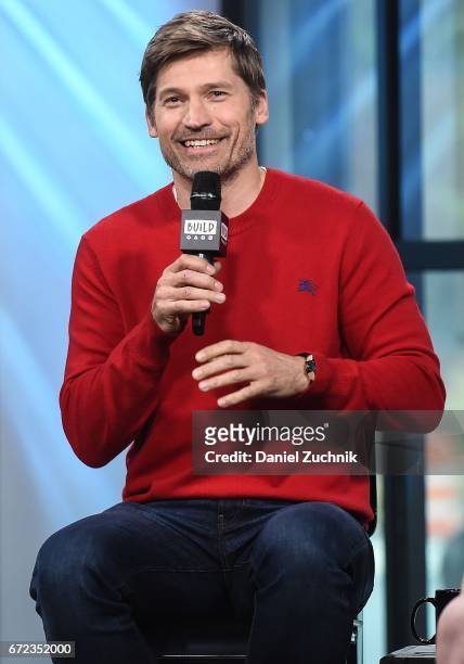 Nikolaj Coster-Waldau attends the Build Series to discuss his new Netflix film 'Small Crimes' at Build Studio on April 24, 2017 in New York City.