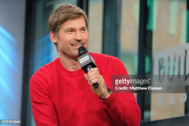 Actor Nikolaj Coster-Waldau attends the Build Series to discuss his new film "Small Crimes" at Build Studio on April 24, 2017 in New York City.
