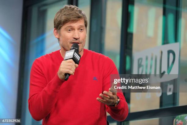 Actor Nikolaj Coster-Waldau attends the Build Series to discuss his new film "Small Crimes" at Build Studio on April 24, 2017 in New York City.