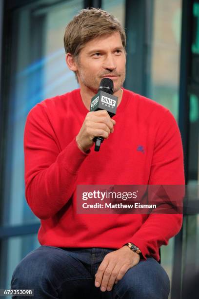 Actor Nikolaj Coster-Waldau attends the Build Series to discuss his new film "Small Crimes" at Build Studio on April 24, 2017 in New York City.