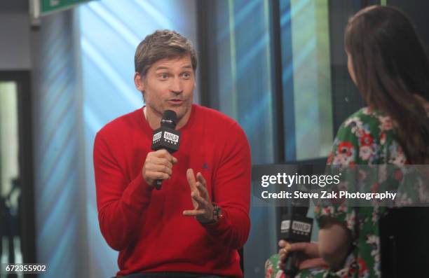 Actor Nikolaj Coster-Waldau attends Build Series to discuss his new film "Small Crimes" at Build Studio on April 24, 2017 in New York City.