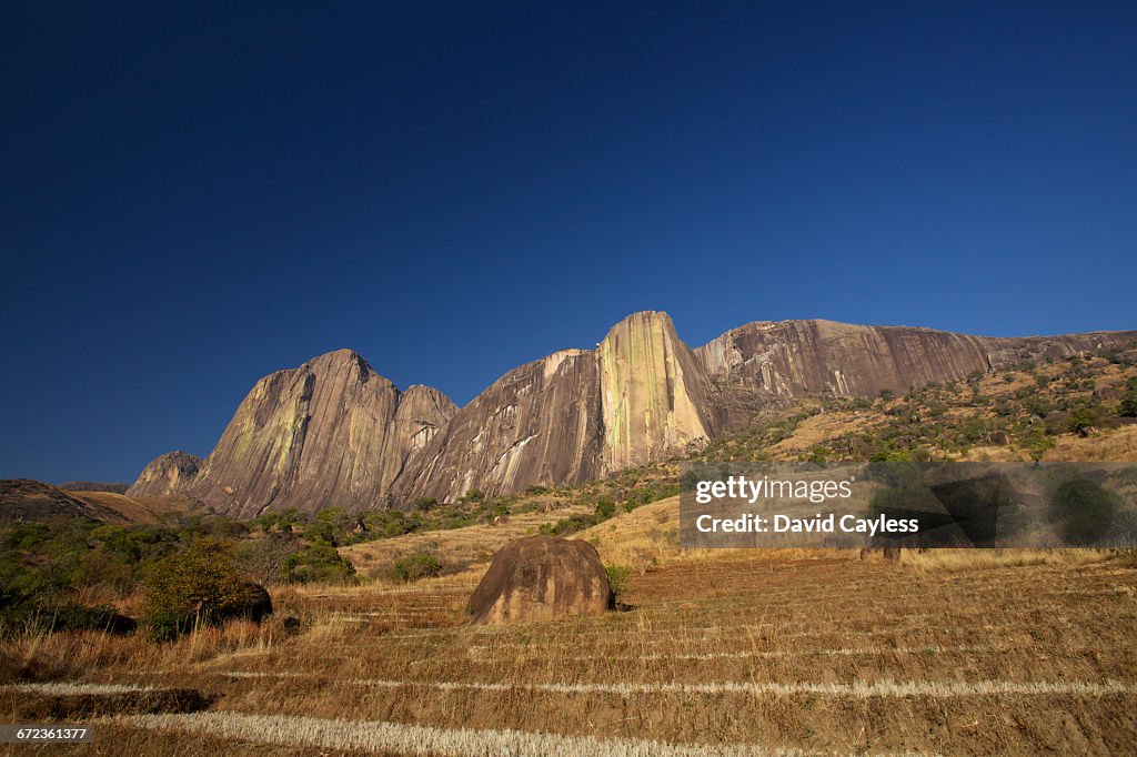 Tsara mountains bathed in sunlight