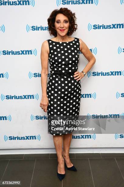 Actress Andrea Martin visits the SiriusXM Studios on April 24, 2017 in New York City.