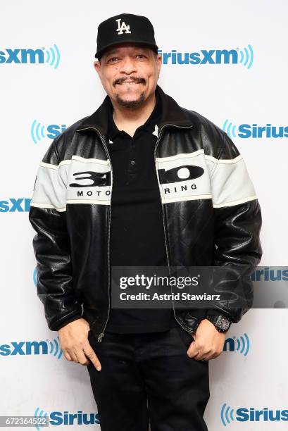 Actor and musician Ice-T visits the SiriusXM Studios on April 24, 2017 in New York City.