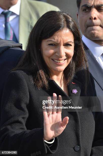 Paris City Mayor Anne Hidalgo attends the commemoration of the 102nd anniversary of The Armenian Genocide on April 24, 2017 in Paris, France. 1.5...