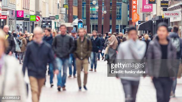 european shopping street segment - netherlands stock pictures, royalty-free photos & images
