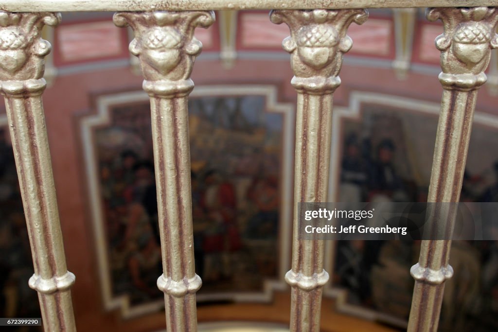 Capitol Railing The rail detail in the rotunda inside the State Capitol Building in ...