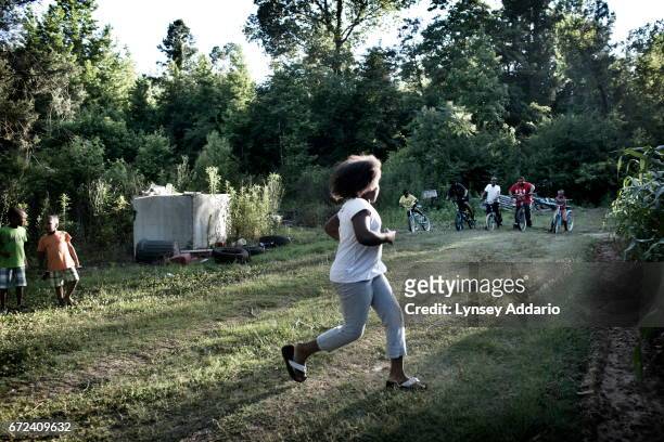 Neighborhood children play in Holmes County, at the edge of the Mississippi Delta, May 31, 2012. Holmes county is known as 'the fattest county in...