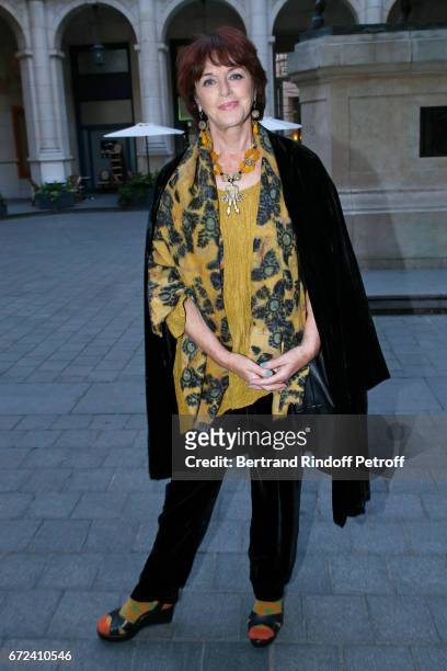 Actress Anny Duperey attends "La Recompense" Theater Play at Theatre Edouard VII on April 24, 2017 in Paris, France.