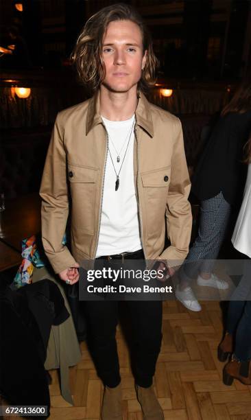 Dougie Poynter attends a pre-opening dinner hosted by Ed Drewett at Malibu Kitchen, at The Ned, London on April 24, 2017 in London, England.