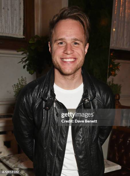 Olly Murs attends a pre-opening dinner hosted by Ed Drewett at Malibu Kitchen, at The Ned, London on April 24, 2017 in London, England.