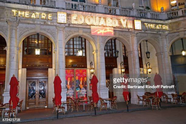 Illustration view of the Theatre Edouard VII during "La Recompense" Theater Play at Theatre Edouard VII on April 24, 2017 in Paris, France.