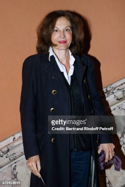 Anne Fontaine attends the "Jour J" Paris movie Premiere on April 24, 2017 in Paris, France.