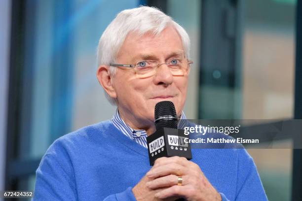 Personality Phil Donahue attends Build Presents Phil Donahue discussing his Makers Men Video at Build Studio on April 24, 2017 in New York City.