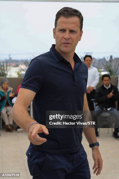 Oliver Bierhoff, team manager of the German national team walk during the visit and unveiling of plaque for the economic support given by the DFB...