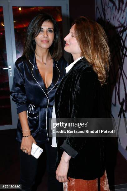 Director of the movie Reem Kherici and actress of the movie Julia Piaton attend the "Jour J" Paris movie Premiere on April 24, 2017 in Paris, France.