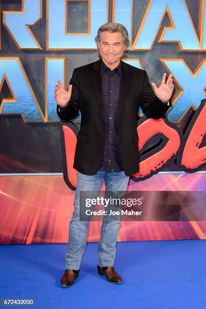 Kurt Russell attends the European Gala Screening of "Guardians of the Galaxy Vol. 2" at Eventim Apollo on April 24, 2017 in London, United Kingdom.