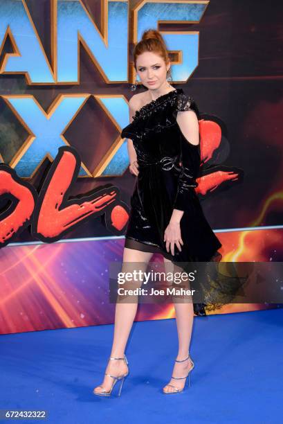 Karen Gillan attends the European Gala Screening of "Guardians of the Galaxy Vol. 2" at Eventim Apollo on April 24, 2017 in London, United Kingdom.