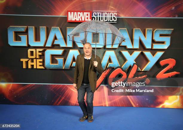 Al Murray attends the European Gala Screening of "Guardians of the Galaxy Vol. 2" at Eventim Apollo on April 24, 2017 in London, United Kingdom.