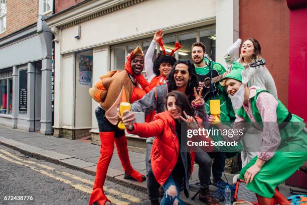 charity buskers selfie - charity benefit stock pictures, royalty-free photos & images