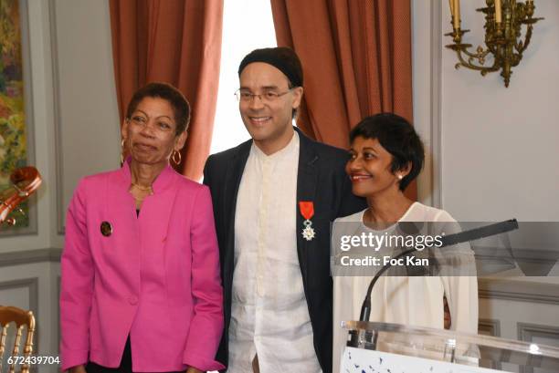 Former french Outre Mer Minister Pau Langevin George, Counter tenor Opera Singer Fabrice Di Falco and french Outre Mer Minister Ericka Bareigts...