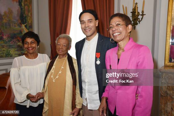 Former french Outre Mer Minister Pau Langevin George, Counter tenor Opera Singer Fabrice Di Falco his mother Franciette Rosalie and french Outre Mer...