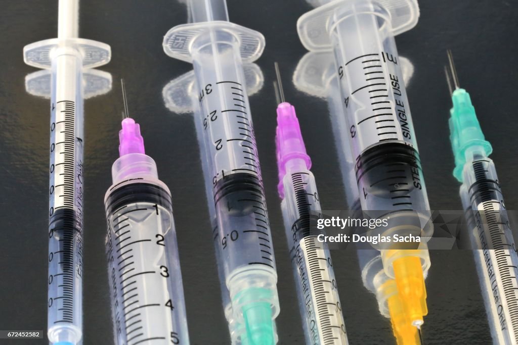 Various drug use Syringes with Hypodermic needles