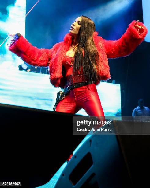 Ivy Queen performs at Miami Bash 2017 at American Airlines Arena on April 23, 2017 in Miami, Florida.