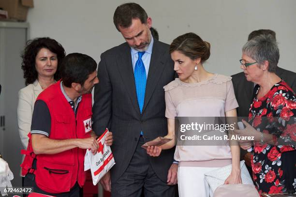 King Felipe VI of Spain and Queen Letizia of Spain visit the headquarters of World Food Program of the Palmas de Gran Canaria and the Center for...
