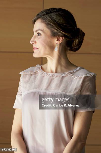 Queen Letizia of Spain visits the headquarters of World Food Program of the Palmas de Gran Canaria and the Center for Cooperation with Africa of the...