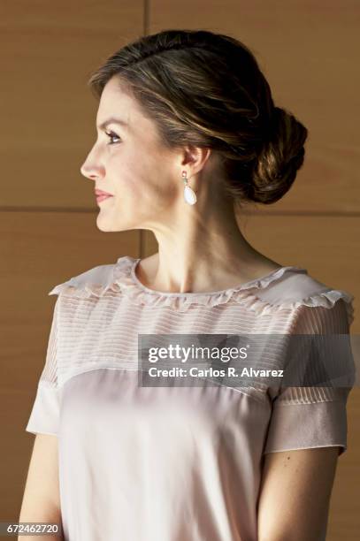 Queen Letizia of Spain visits the headquarters of World Food Program of the Palmas de Gran Canaria and the Center for Cooperation with Africa of the...