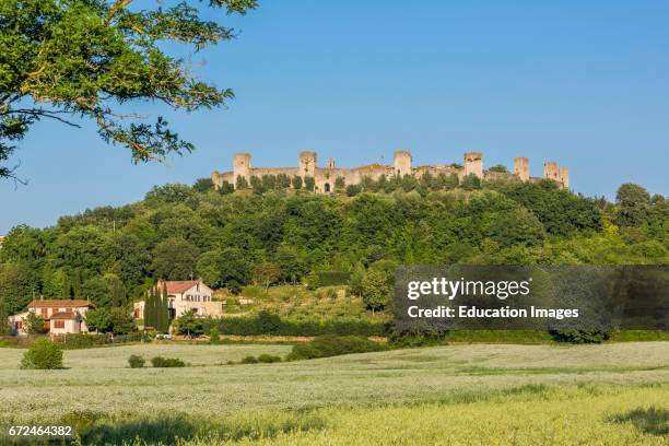 Monteriggioni, Siena Province, Tuscany, Italy, The town dates from the early 13th century.